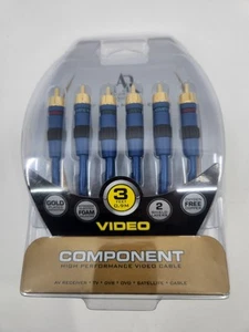 Acoustic Research gold plated Component video cables HDTV 3 Feet ft AP090 Sealed - Picture 1 of 9
