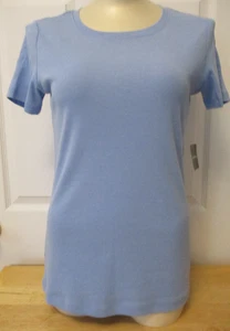 Eddie Bauer Damen Tee Peak Blau Kurzarm T-Shirt Gr. M Baumwollmischung Neu mit Etikett - Bild 1 von 6