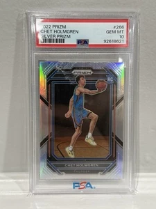 Chet Holmgren 2022-23 Panini Prizm Silver Prizm Rookie #266 RC Thunder PSA 10 - Imagen 1 de 3