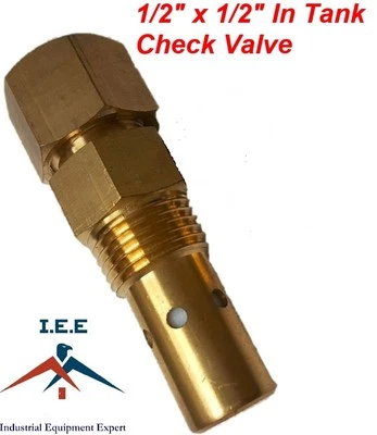AIR COMPRESSOR IN TANK CHECK VALVE 1/2" X 1/2" - Image 1 of 4
