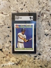 BARRY BONDS 1991 Topps All-Star SGC 9! Pittsburgh Pirates #401