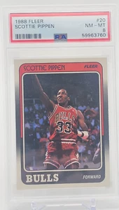 1988 Fleer Basketball Scottie Pippen #20 Chicago Bulls RC Rookie HOF PSA 8 - Picture 1 of 2