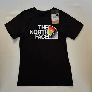 NWT North Face Rainbow Pride Tee Women’s Small Black T-shirt - Picture 1 of 5