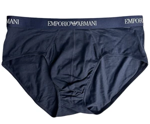Emporio Armani Mens Brief Underwear Navy Blue Size XL Stretch Cotton NWOT - Picture 1 of 3