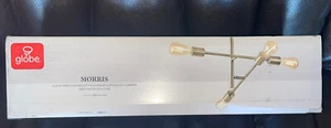 Globe Electric Morris 4 Bulb Semi Flush Ceiling Mount Matte Brass Light - Picture 1 of 6