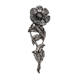 Blume aus Aluminum grau  Relief Ornament   Grabstein Grabmal Urnenwand - Imagen 1 de 1