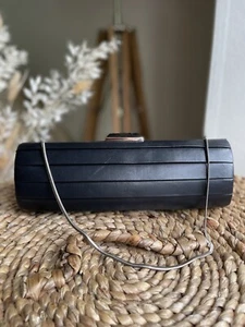 L K Bennett black leather clutch bag evening handbag - Picture 1 of 20