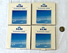 4 x Vintage 1984 KLM Business Class Delft Blue House Tiles / Coasters Mint HTF