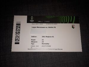 Used ticket Legia Warsaw - Molde FK - 22.02.2024 - Europa Conference League