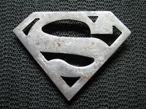 MACHINE SHOP SUPERMAN LOGO STAINLESS STEEL BELT BUCKLE! VINTAGE! RARE! 1990s! - Picture 1 of 8