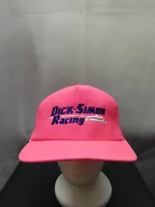 De Colección Años 80 90 Rosa Caliente Dayglo Nailon Dick Simon Carreras Camionero Sombrero Correa Nissin - Imagen 1 de 6