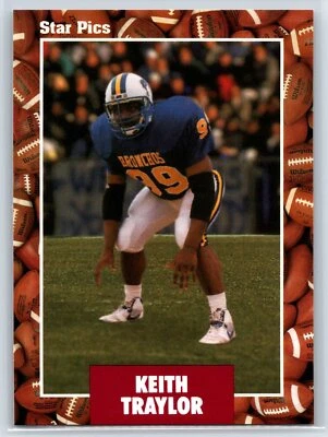 1991 Star Pics Keith Traylor Rookie Central Oklahoma Bronchos RC #11 - Image 1 of 2