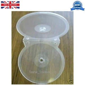 Clear Double CD DVD Blu-ray Storage Clamshell for 2 Discs with Ring Binder LOT - Picture 1 of 6