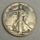 1938-D VF+ Walking Liberty silver U.S. half dollar. #lr1