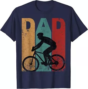 Vintage Bicycle Dad Cycling Cyclist Daddy Father's Day Gift T-Shirt Hoodie - Picture 1 of 18