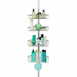 Teleskop Duschregal Badregal Duschablage Eckregal Dusche Aluminium eloxiert - Bild 1 von 5