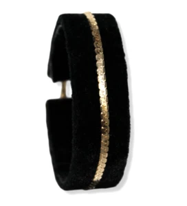 14K Yellow Gold Herringbone Bracelet ( 7 inch ) - Picture 1 of 7