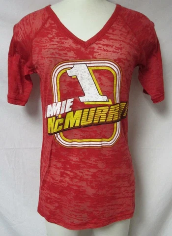 NASCAR Jamie McMurray Women's Size Medium Sheer V-Neck T-Shirt A1 3503 Cover