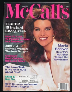 McCall's June 1992 Maria Shriver Cover How She Tamed The Terminator AIDS - Picture 1 of 3