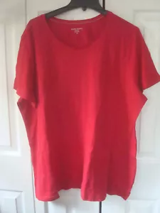 Damen Plus rotes Strickhemd Größe 2X Laura Scott Neu mit Etikett - Bild 1 von 2