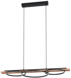 Eglo 99624 LED Boyal 3 Kreise Pendelleuchte Holz vintage dimmbar EEK:E (SpekA-G) - Bild 1 von 6