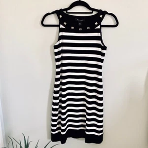 White House BLACK Market Women’s Size XXS Sheath Dress Sleeveless Stripe WHBM - Picture 1 of 8
