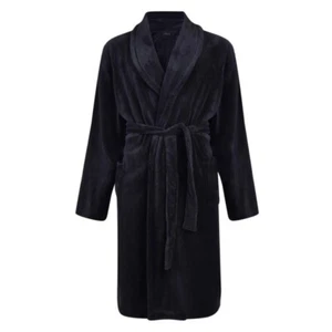 Big Men's Espionage Fleece Dressing Gown Black Size 6XL - Picture 1 of 1