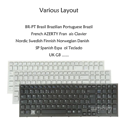Laptop Keyboard For Sony Vaio VPC-EB, VPCEB, VPC EB, 148793161 148793441 +Frame - Image 1 of 3