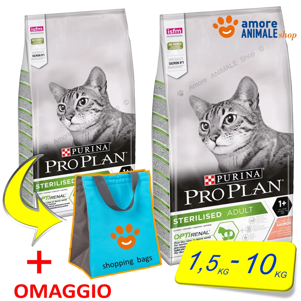 Purina Cat PRO PLAN STERILISED con SALMONE  1,5 / 10 kg per GATTI adulti - Image 1 of 1