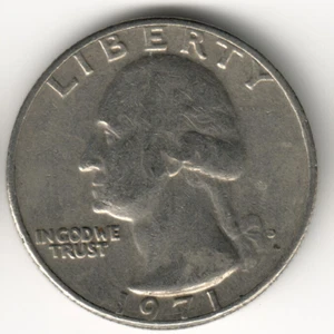 USA - 1971D - Washington ¼ Dollar - Heraldic Eagle - #9624 - Picture 1 of 2