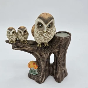 Vintage Ardco Owl And Mushroom Bud Vase - Picture 1 of 13