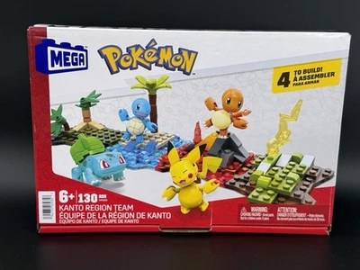 MEGA Pokemon Kanto Region Team Building Toy Set 130 Pcs HFG05 Age 6+ Sealed Box - Image 1 of 4