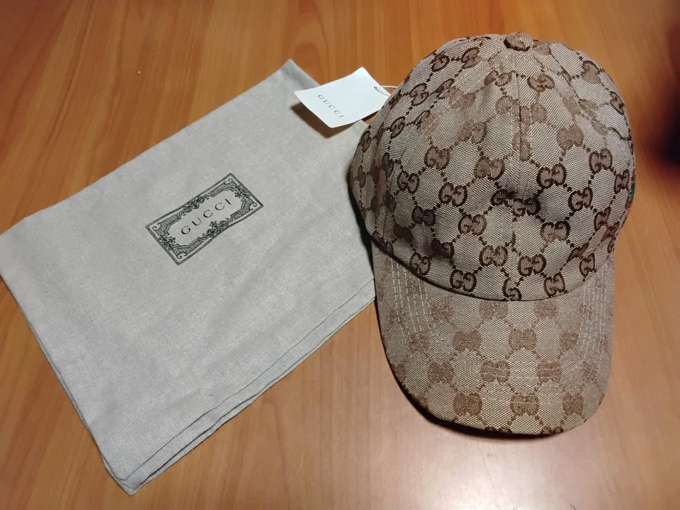 Gorra de béisbol Gucci de lona con monograma. Hombre M/L.  Nuevo Foto 1 de 4