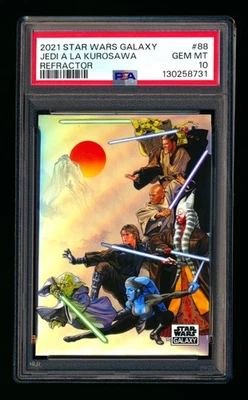 Topps Star Wars Galaxy 2021 cromo #88 Jedi a la Kurosawa refractor PSA ¡10 gemas! Foto 1 de 2