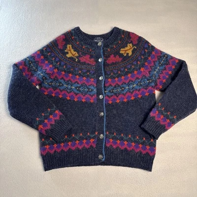 Cárdigan suéter Woolrich mujer lana mohair mujer talla M tejido hoja colorida Foto 1 de 4