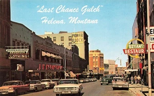 HELENA MT LAST CHANCE GULCH MAIN STREET c1960 VINTAGE POSTCARD 102625 U - Picture 1 of 2