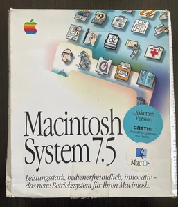 Apple Macintosh System 7.5 Floppy Disk Set W/ Box M2920D/A - Vintage 1994 - Bild 1 von 5