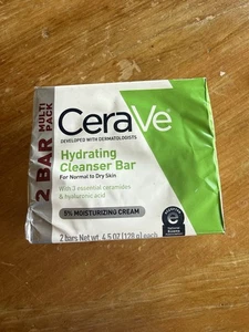 2 x CeraVe Hydrating Cleanser Bar | Seifenfreier Körper- und Gesichtsreiniger mit 5% - Bild 1 von 2