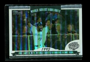 2004 Topps World Series Highlights Joe Carter #WS-JC Refractor Baseball Card - Picture 1 of 2
