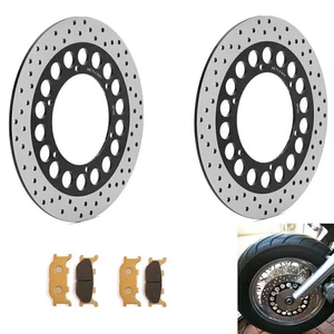VStar 1100 Front Brake Rotors Pads for YAMAHA XVS1100A/1100AT Silverado XVS1300A - Picture 1 of 12