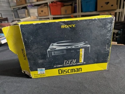 *Nur Karton Vintage Sony D-T24 Discman AM/FM CD OVP Only No CD Player  - Bild 1 von 4