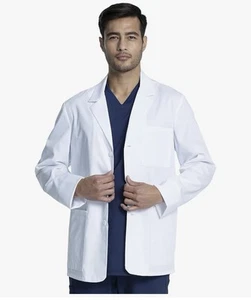 Cherokee lab coat white men or women unisex scrubs - Picture 1 of 2