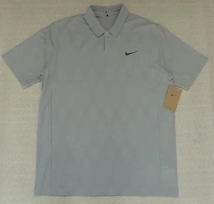 NIKE  Tiger Woods Men's sz M Short Sleeve Snap Golf Polo Shirt Grey 619759 - Picture 1 of 15