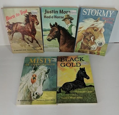 Rand McNally~MISTY Stormy Black Gold Lot 5 Vtg PB~Marguerite Henry/Wesley Dennis - Image 1 of 4