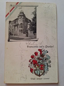 AK Leipzig Studentica Studentenverbindung Franconia, Wappen 1914 - Bild 1 von 2