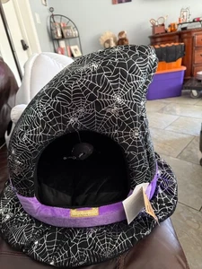 New Witch’s Hat  Cat Dog Pet Halloween Cave Bed Very Cute - Picture 1 of 5