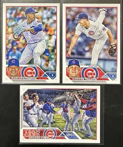 2023 Topps 3 Karten Lot - Marcus Stroman, Chicago Cubs, Jameson Taillon - Bild 1 von 2