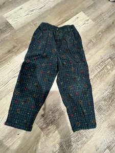 Vintage Gymboree 90s Plaid Golf Corduroy Pants Size XL Rainbow Tag Teal & Red - Picture 1 of 7