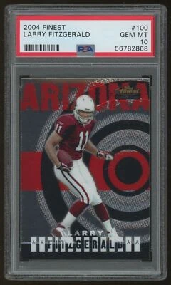 2004 FINEST RC PSA 10 #100 LARRY FITZGERALD - Image 1 of 2