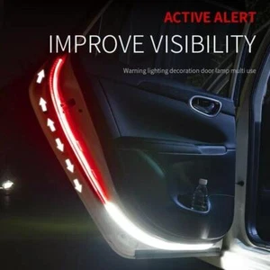 New Car Door Opening Warning Lights 120cm 12v Waterproof Safety Warning... - Picture 1 of 8